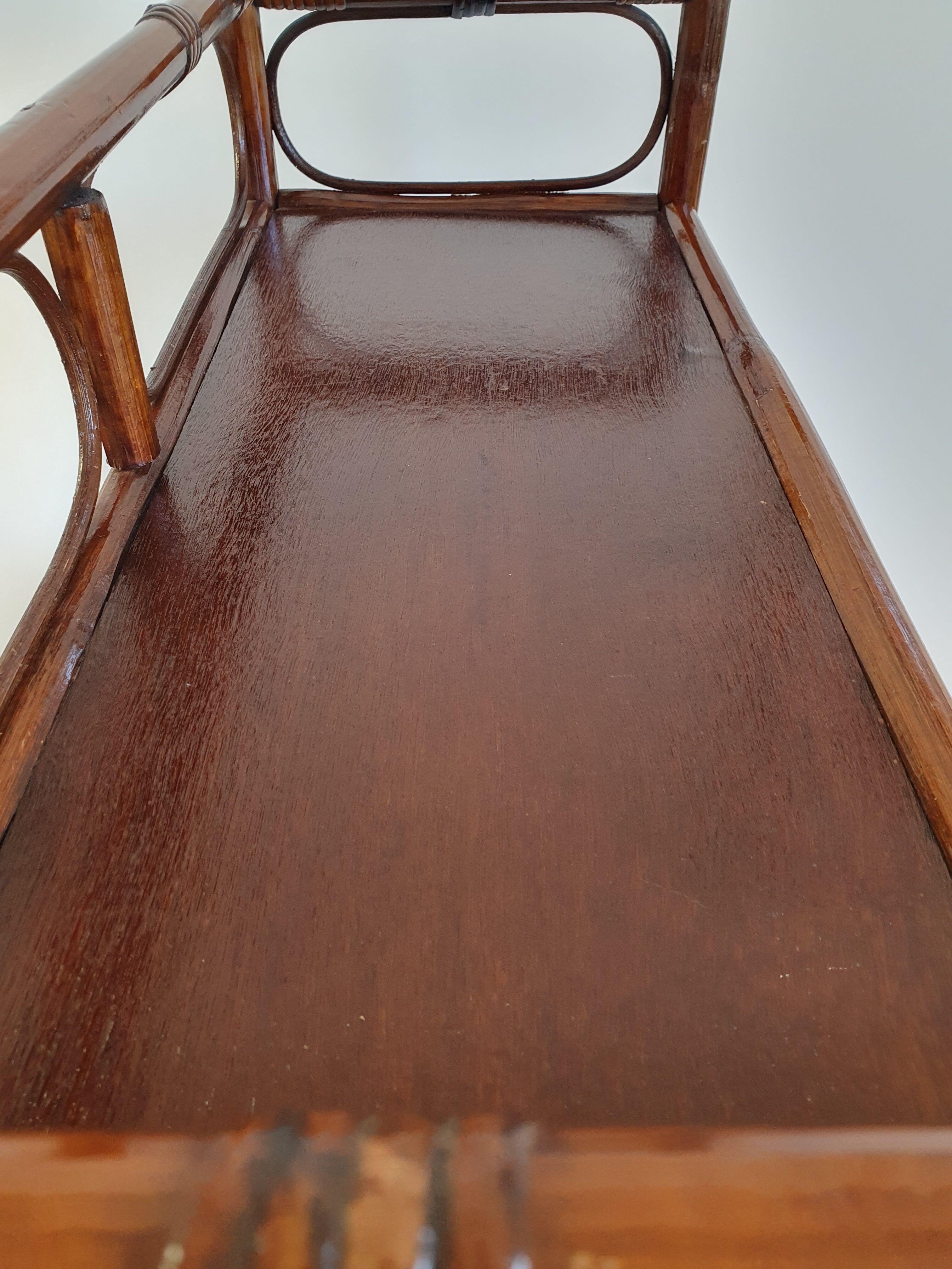 Rattan library shelf