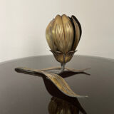 Vintage brass flower ashtray 1970