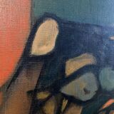 Tableau nature morte cubiste 1960 signé P.Legrand