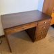 Art Deco desk in wood and walnut veneer.