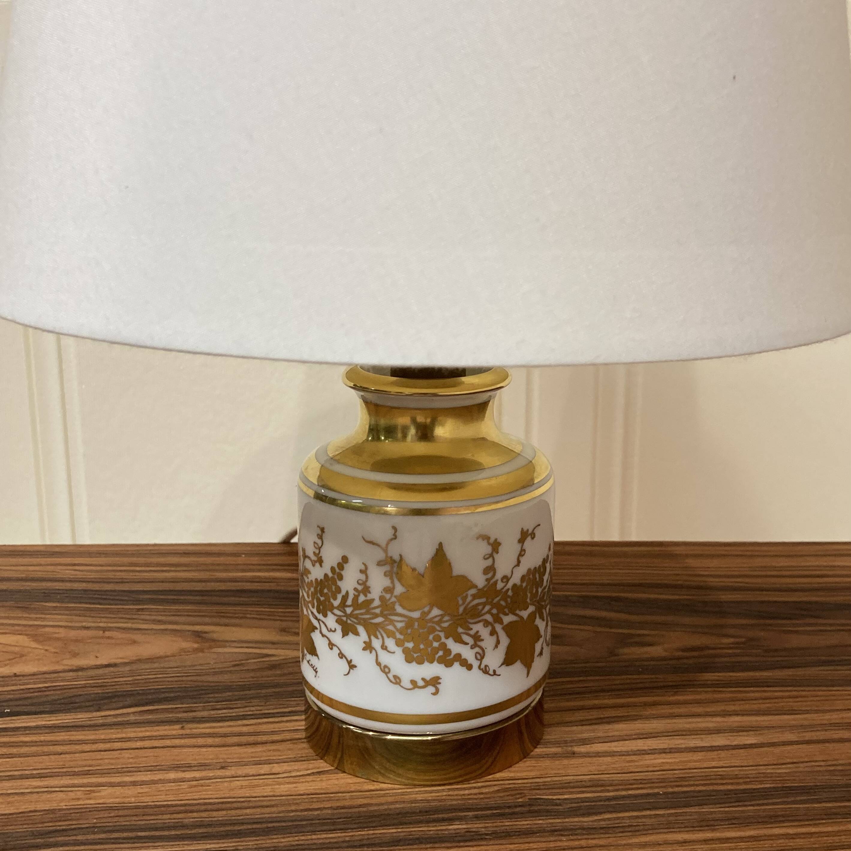 Pair of ceramic lamps "1950s scandinavian design".