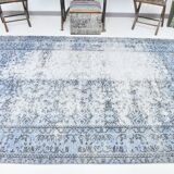 6x9 Soft Pastel Blue Turkish Vintage Rug, 189x284Cm SK 2052 FREE SHIPPING