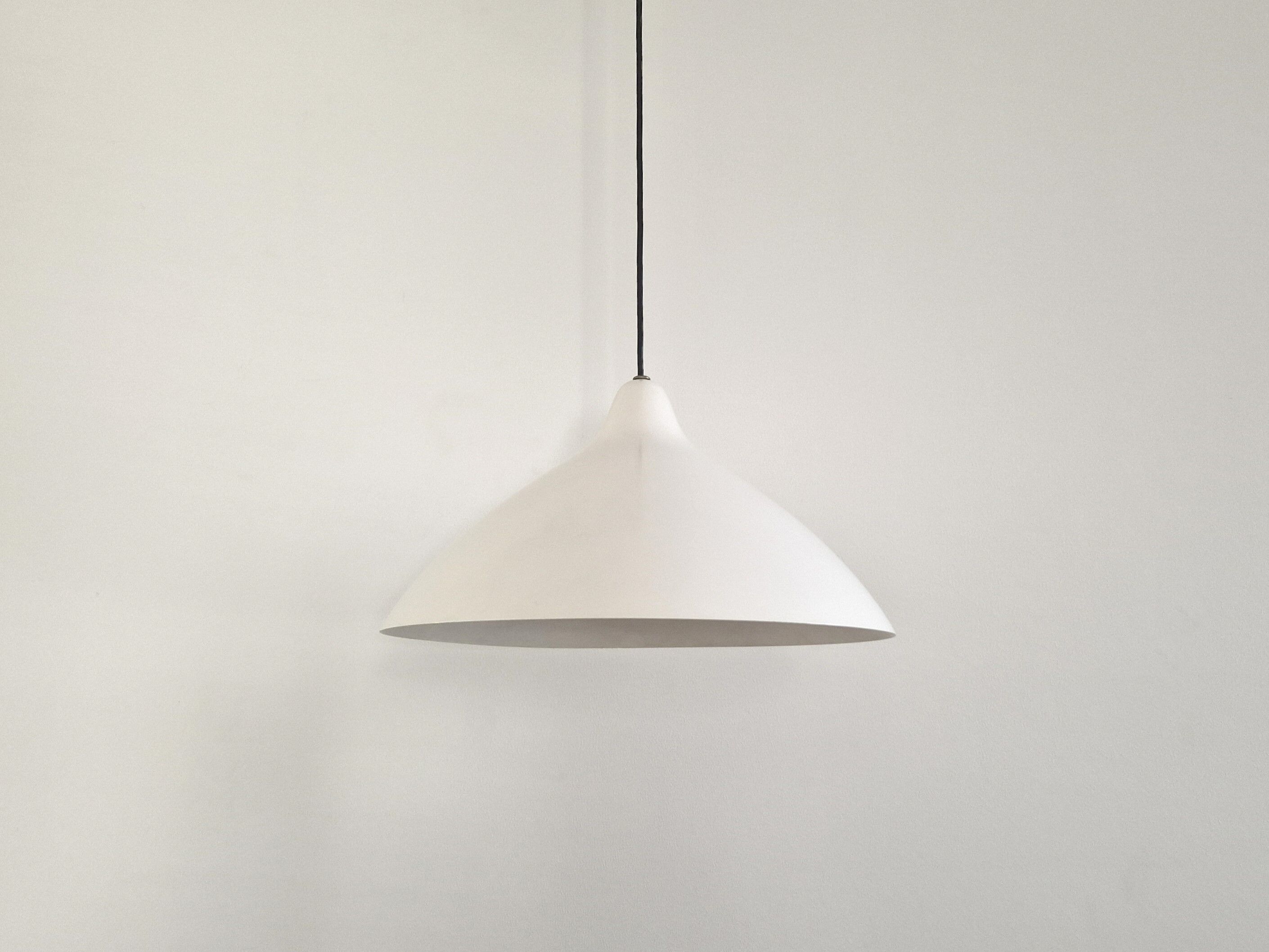 White metal pendant lamp by Lisa Johansson-Pape for Stockmann-Orno, Finland