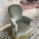 Fauteuil crapaud velours vert