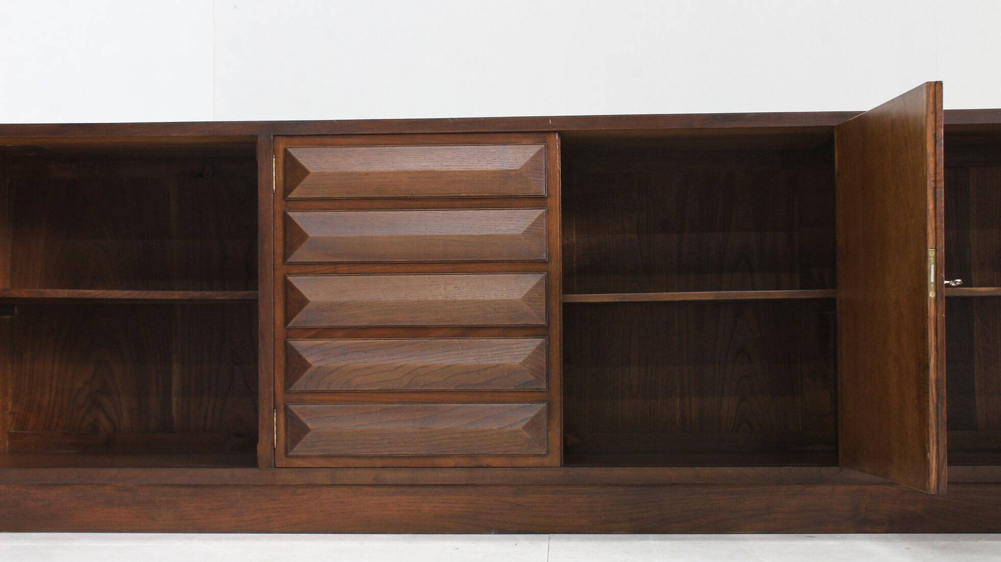Spanish brutalist sideboard solid wood