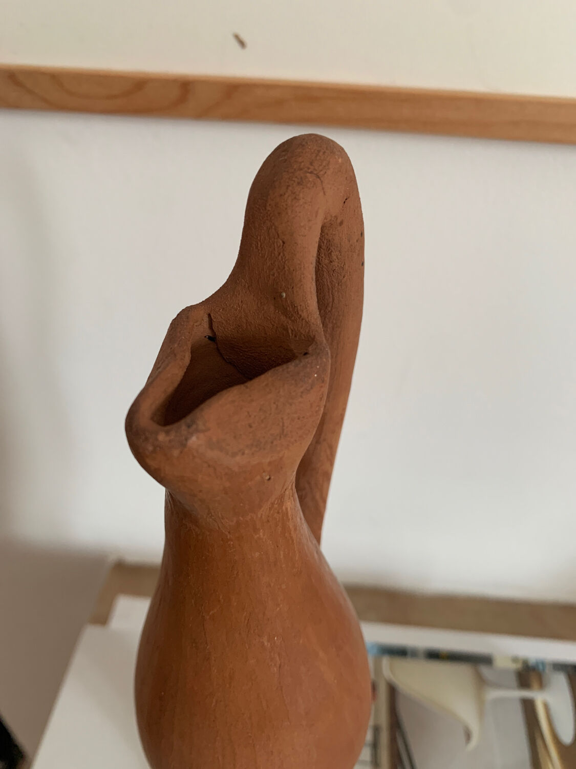 Decorative pot or vase in terracotta clay