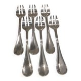 6 silver-plated oyster forks by Christofle, Albi pattern