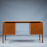 Mid-century teak freestanding desk from GV Møbler, 1960s