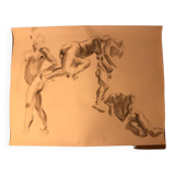 Original drawing study of nudes