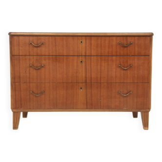 Scandinavian mahogany chest of drawers, Sweden, 1950