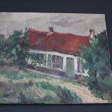 Country painting oil on canvas XX°