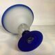 Frosted glass footed bowl in Murano style