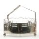 Panier à fruits Art Nouveau, verre, laiton argenté, Kaiser, Allemagne, début du 20e siècle