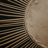 Vintage sun mirror in rattan 60/70s, 59cm