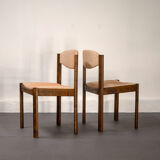 4x Scandinavian beechwood chairs, 1960s