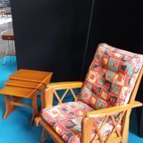 1950s wood reclining chair