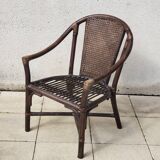 Fauteuil rotin vintage