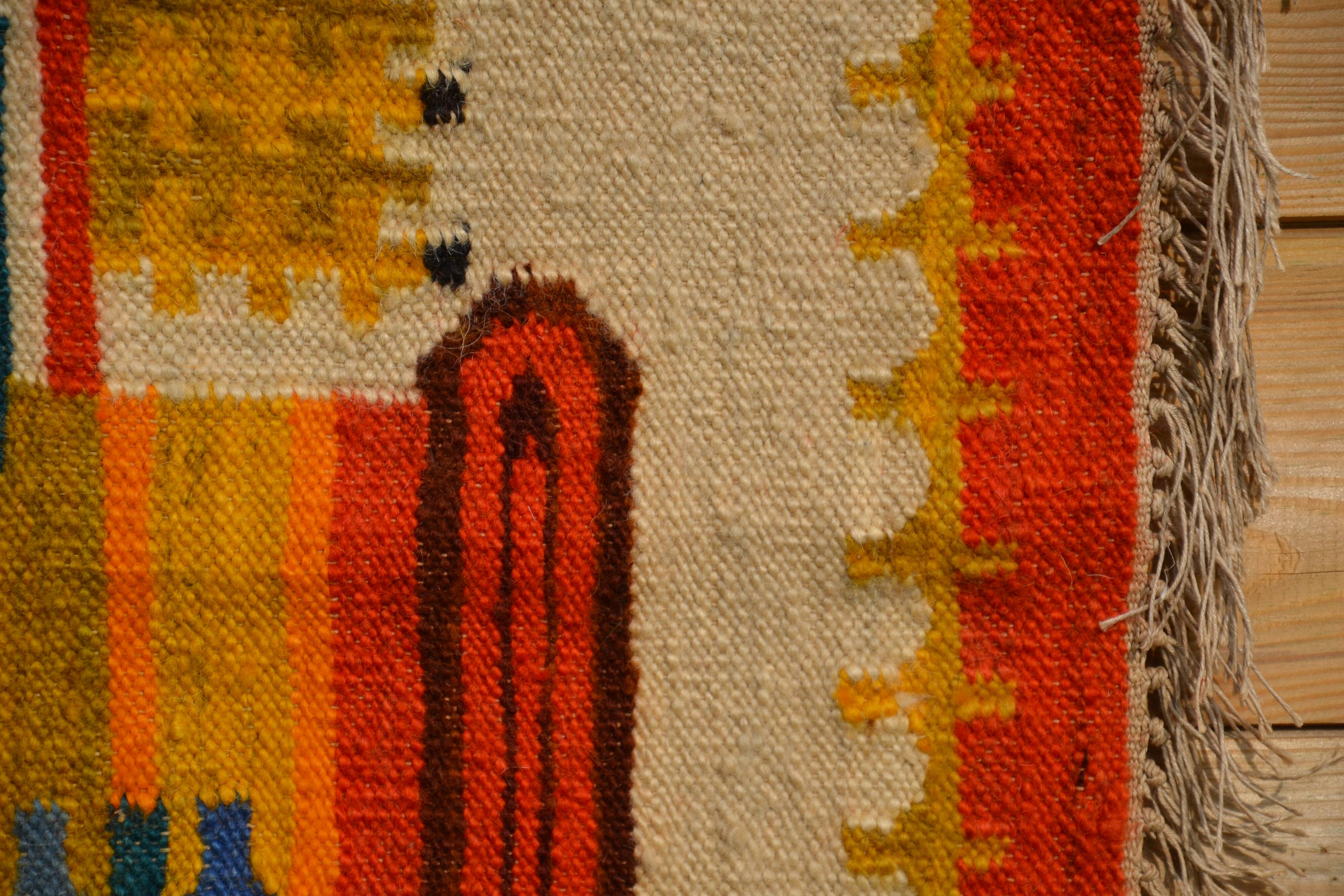 Kilim tapestry by Polish designer M. Domanska 1971