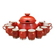 Ceramic punch set, Danish design, 1960s, production: Denmark