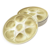 Série de 6 assiettes à coquillages