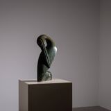 Shona bird sculpture in serpentine stone