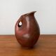 Cruche carafe en poterie de studio allemande Art déco avec trou de poignée par Paul Dresler pour Töpferei Grootenburg, années 1940