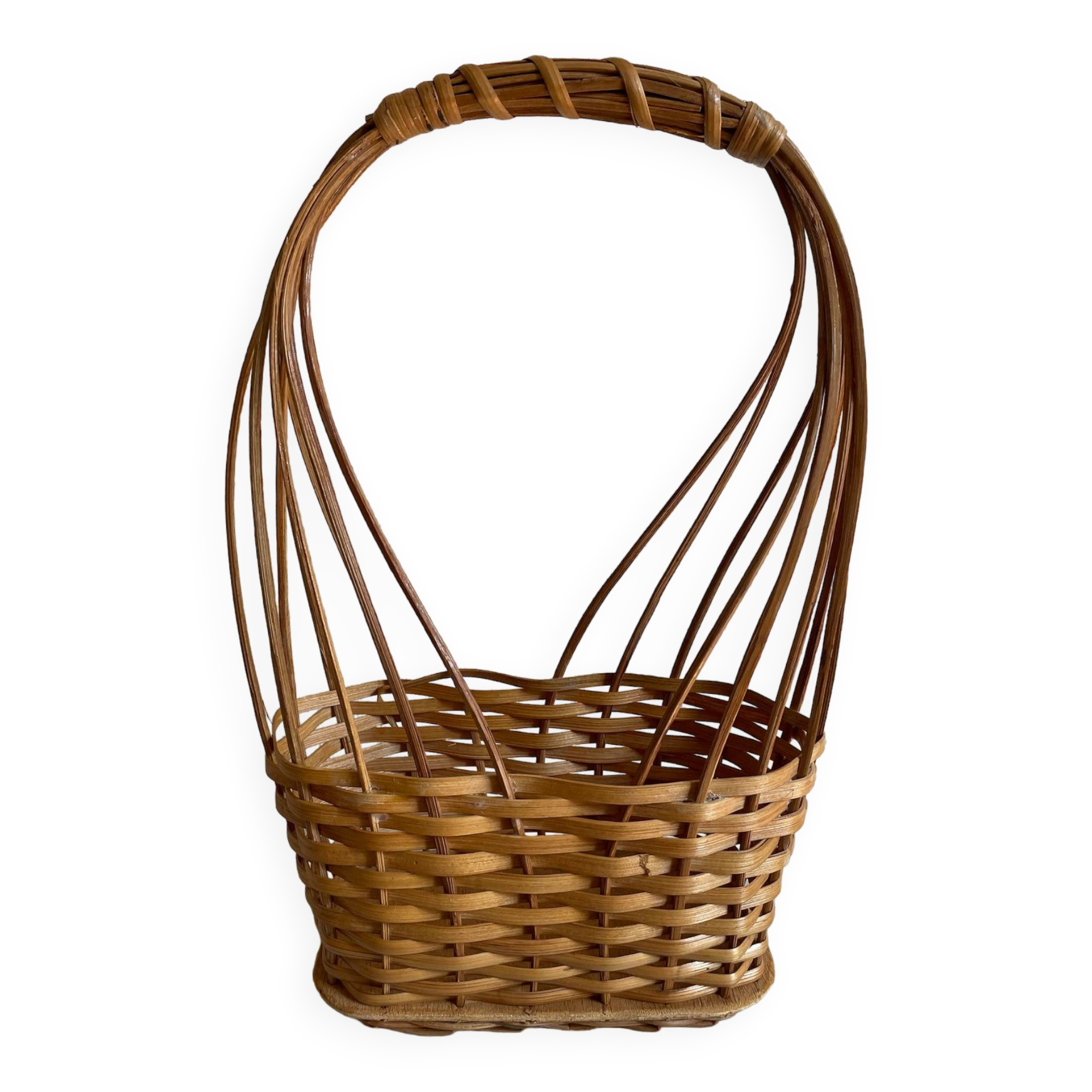 Wooden wicker basket