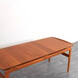 Table Basse en Teck par Peter Hvidt & Orla Mølgaard-Nielsen pour France & Søn