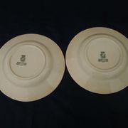 2 hollow plates in opaque porcelain of Gien Iron earth model Austerlitz diam 23,5 cm