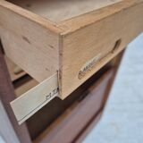 1960s, Danish office cabinet, original condition, teak wood, sliding doors, drawers inside.