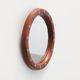 Round Teak Mirror with Blue Ceramic Stud Decoration by Deknudt, 1960s