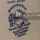 Blue and white porcelain servant or display Palissy Pottery Staffordshire England 1960