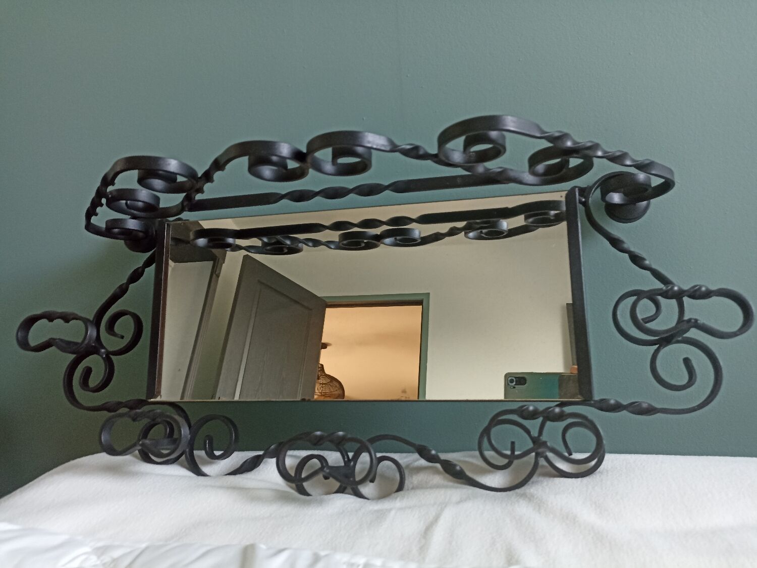 Wrought iron mirror
