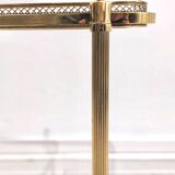 Golden metal serving with removable trays