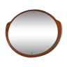 Scandinavian teak mirror - 52x50cm
