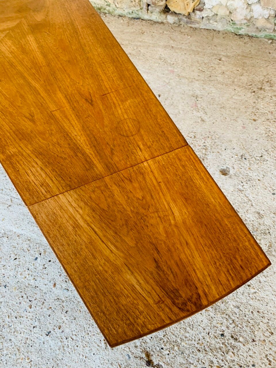 Vintage Scandinavian boomerang coffee table with folding extensions by Samcom, 1960