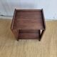 Dark wood bedside table - mid-century modern style