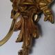 Paire d'appliques en bois doré sculpté, Italie