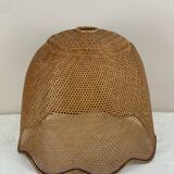 Wicker/cane pendant light attributed to Beehive, 1960