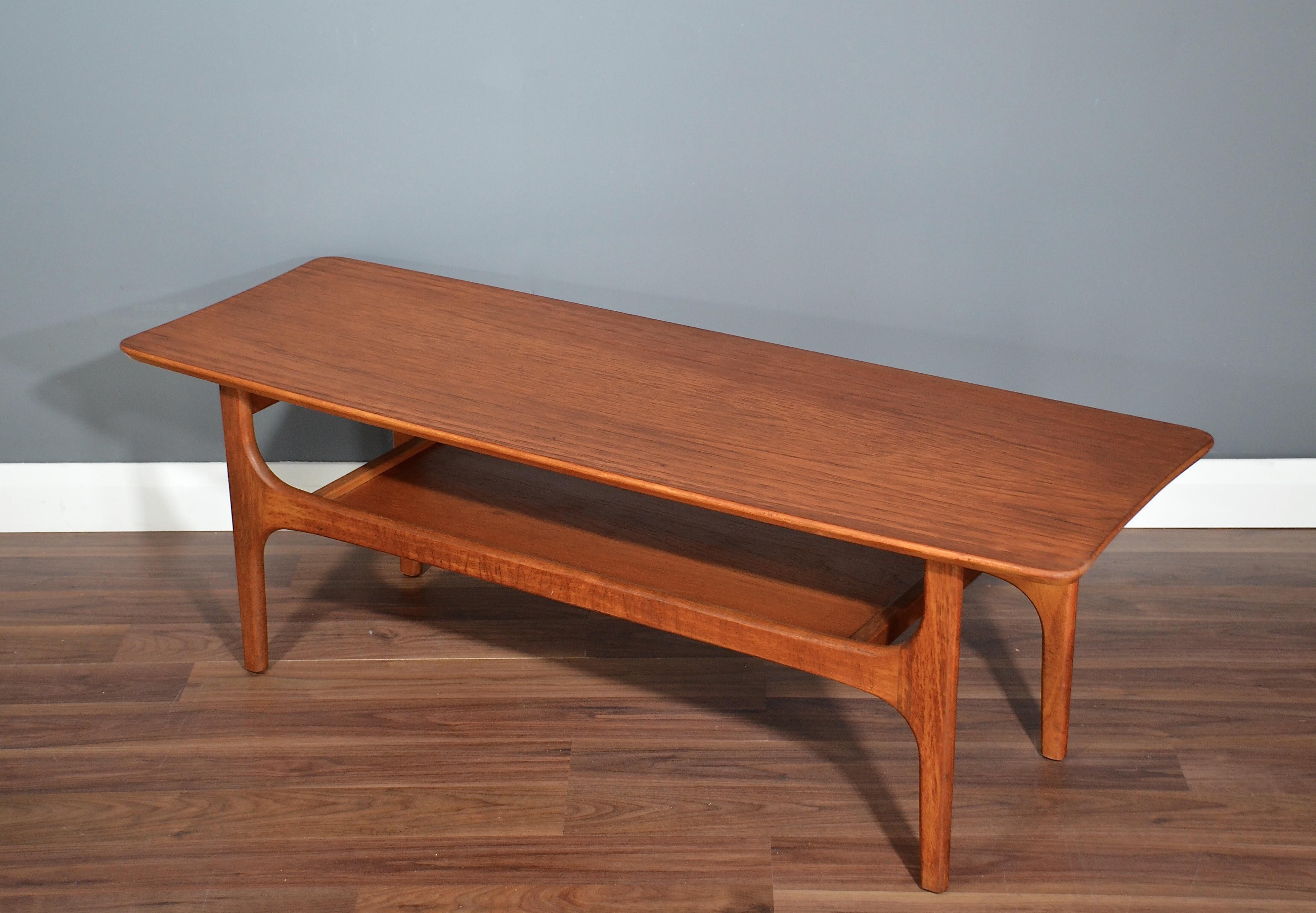 Midcentury Two Tier Teak Coffee Table. Fantastic Vintage  Modern / Danish Style