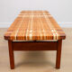 A vintage mid-century Danish Borge Mogensen 5272 rattan coffee table/bench