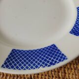 Grand plat Badonviller bleu croissillon