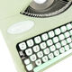 Hermes Baby green lime typemachine revised new ribbon
