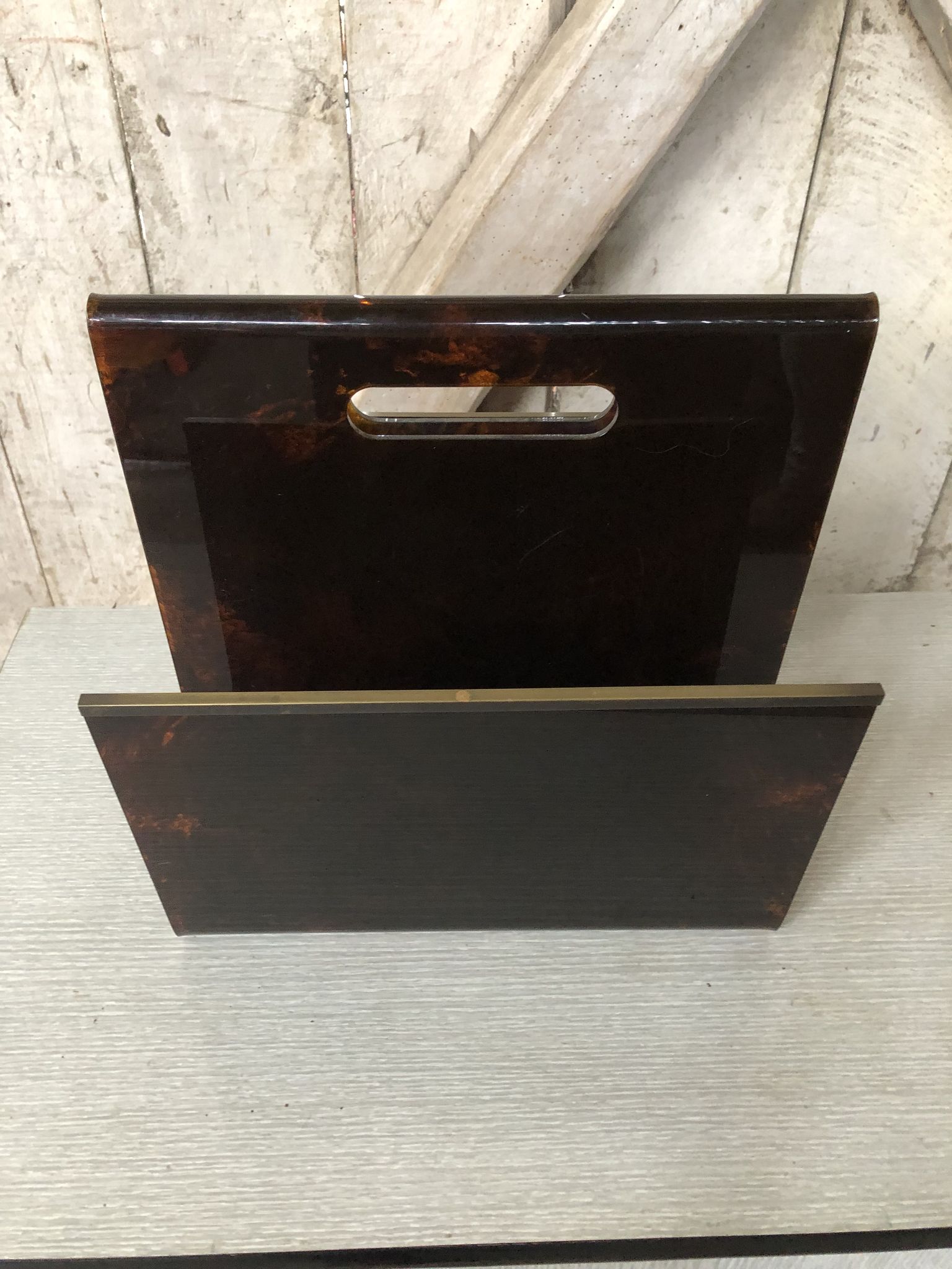 Old door reviews plexiglas curved marbled + baguettes brass vintage