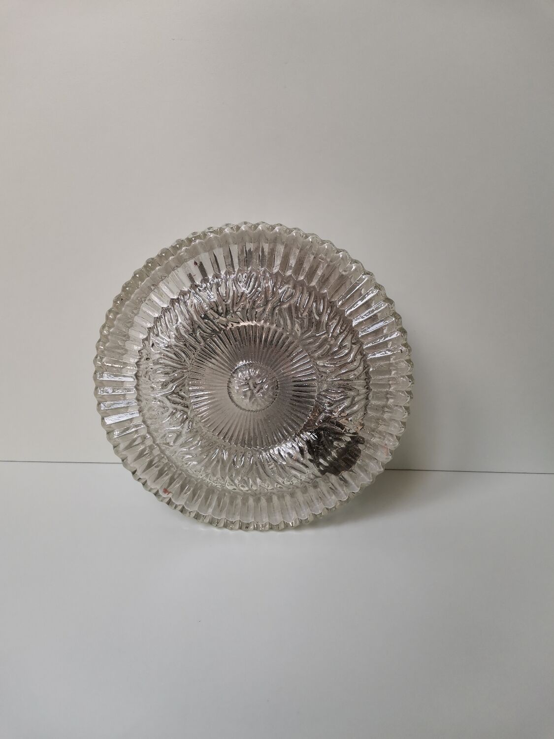 Vintage globe molded glass wall lamp