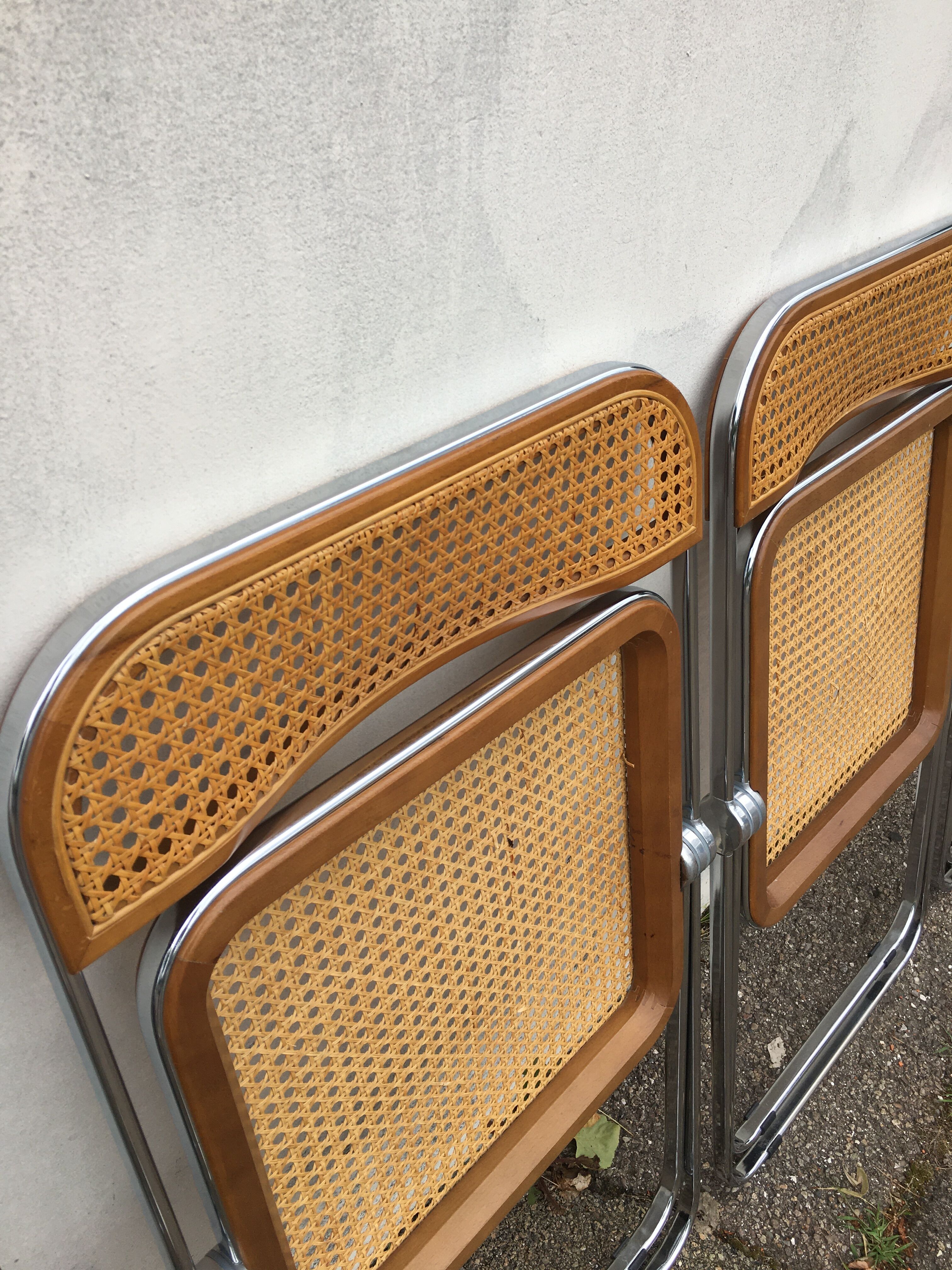 6 plia chairs by Giancarlo Piretti, Castelli circa 1967