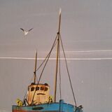 Tableau mer bateaux