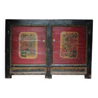 Chinese buffet from Mongolia, 2 doors, converted antique chest.