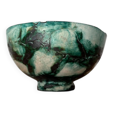 Bol de poterie d'atelier allemand du milieu du siècle