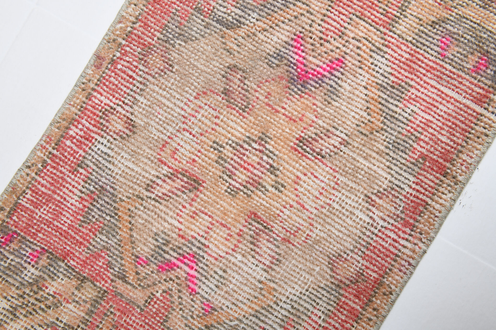 1x3 turkish vintage rug,1x3 doormat,91x43 cm,1.5x2.12 ft